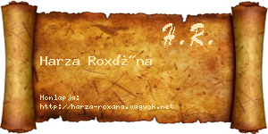 Harza Roxána névjegykártya